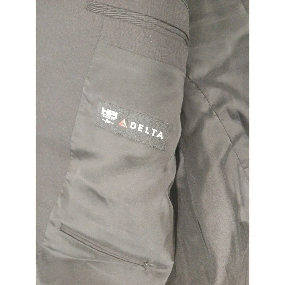 Vintage DELTA AIRLINES Double Breasted Pilot Blazer Made in USA